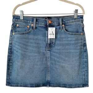 NWT J. Crew Factory Blue Denim Mini Skirt Women’s Size 6